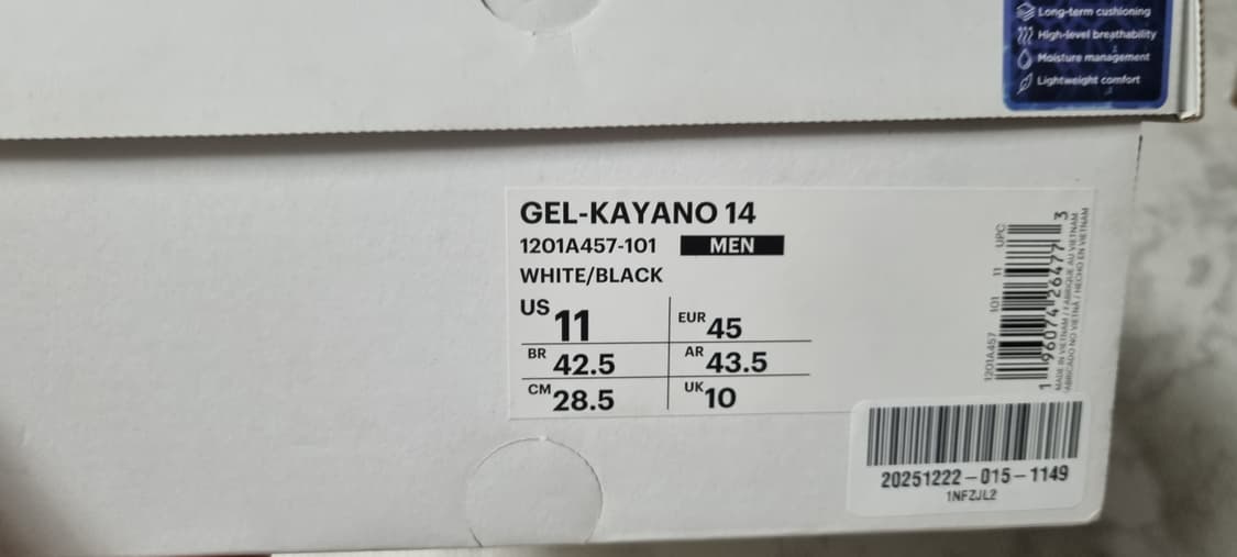 아식스 자운드 젤 카야노 14 실버 블랙 285 상품이미지5