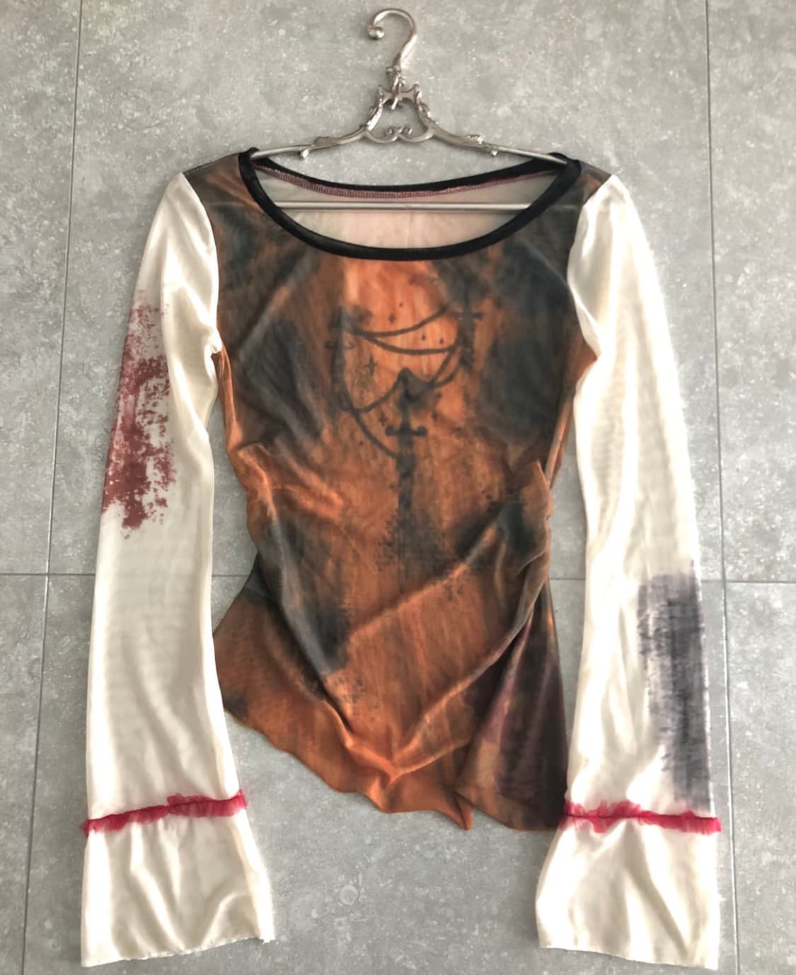 빈티지 오리엔탈 언발 메쉬 롱슬리브 상품이미지1