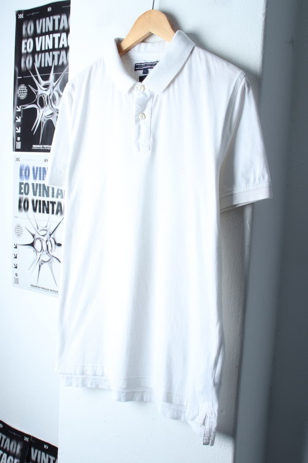 (L-XL) 타미힐피거 반팔 카라 티셔츠 스몰로고 화이트-H30469 상품이미지1