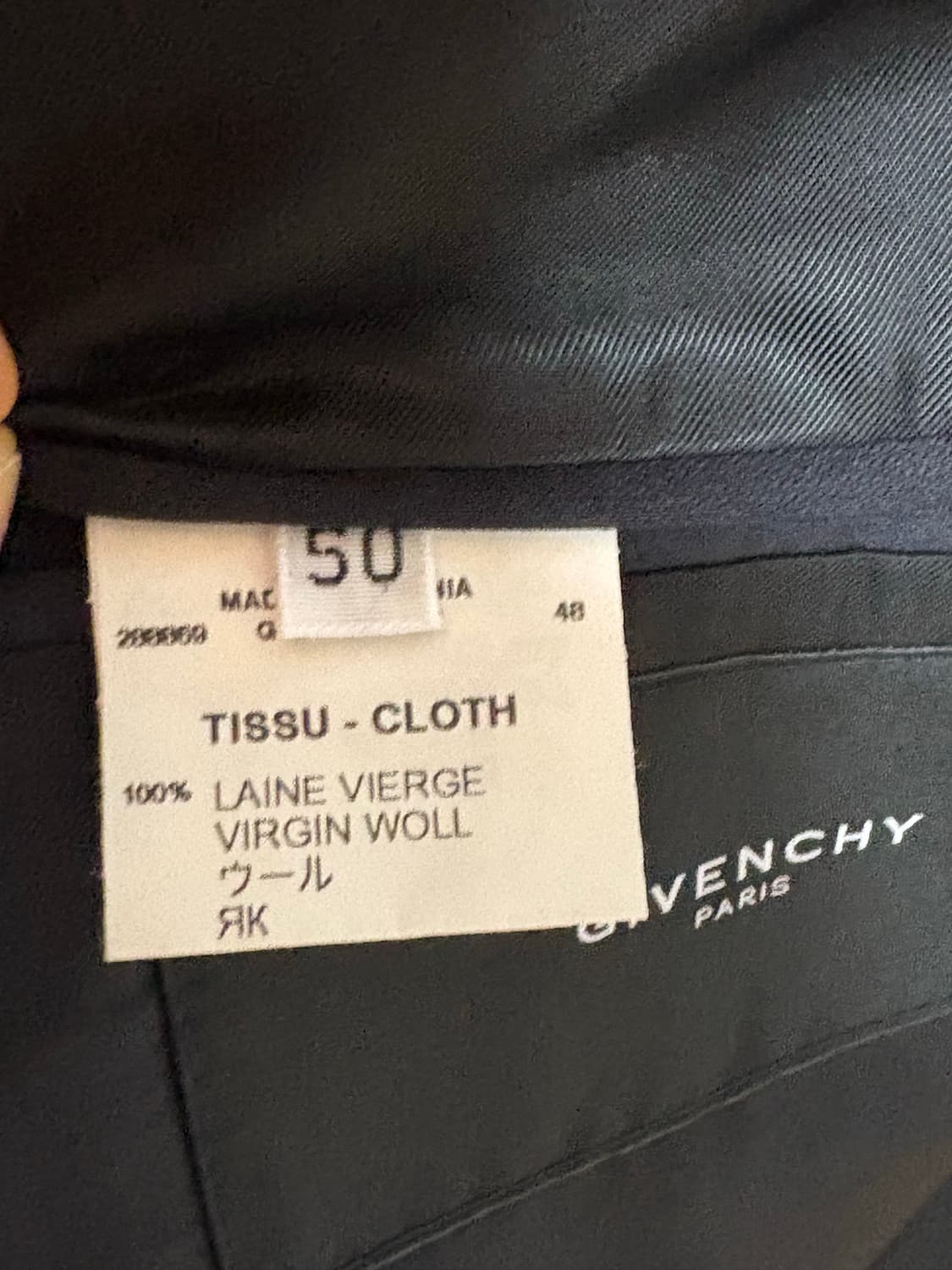 GIVENCHY NAVY BLAZER 50 상품이미지4