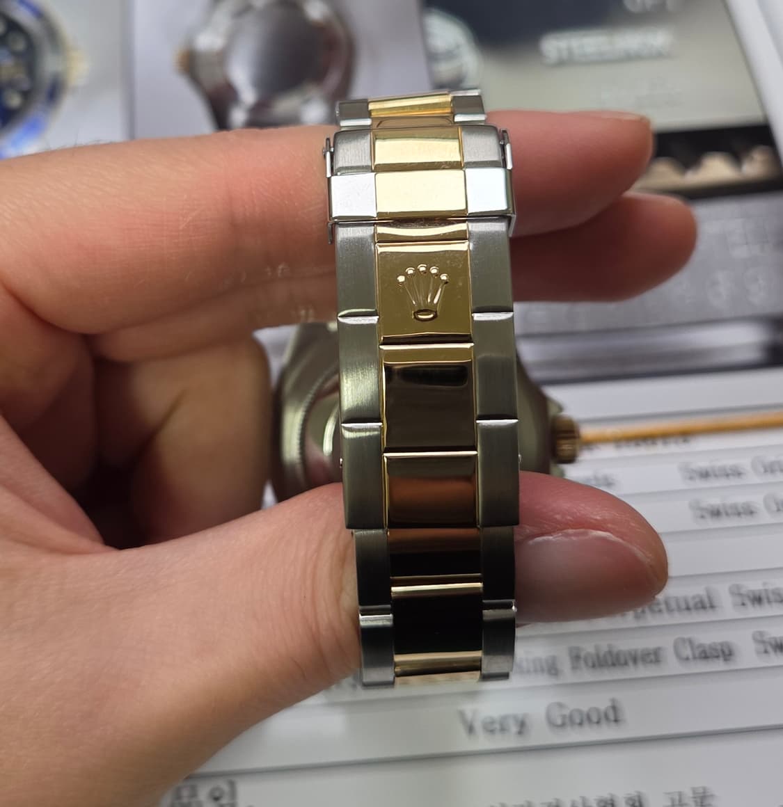 롤렉스 서브마리너 청콤 18K콤비 구구섭 16613 금버클 후기형 상품이미지6