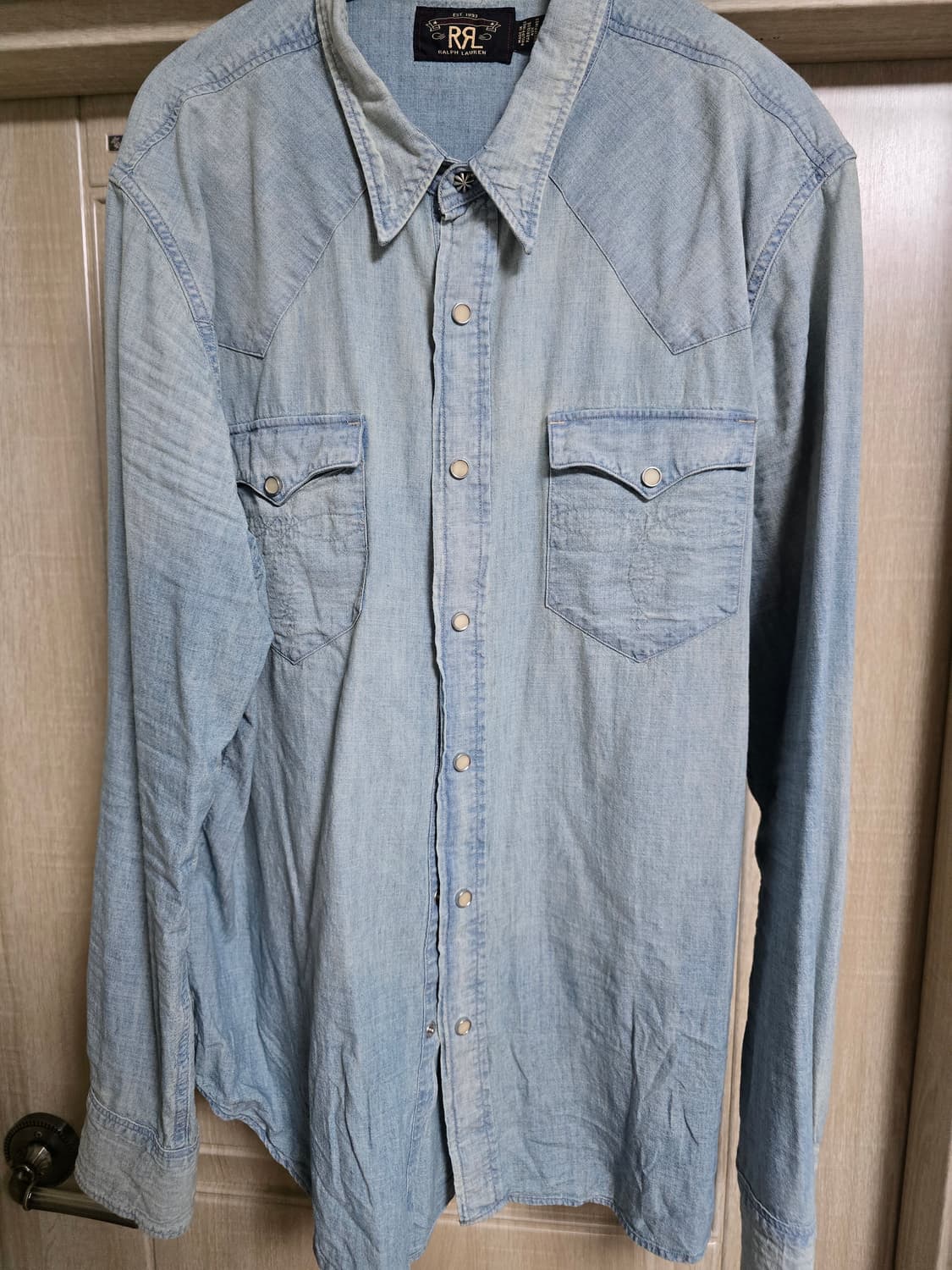 RRL 샴브레이 웨스턴 셔츠 XL 상품이미지2