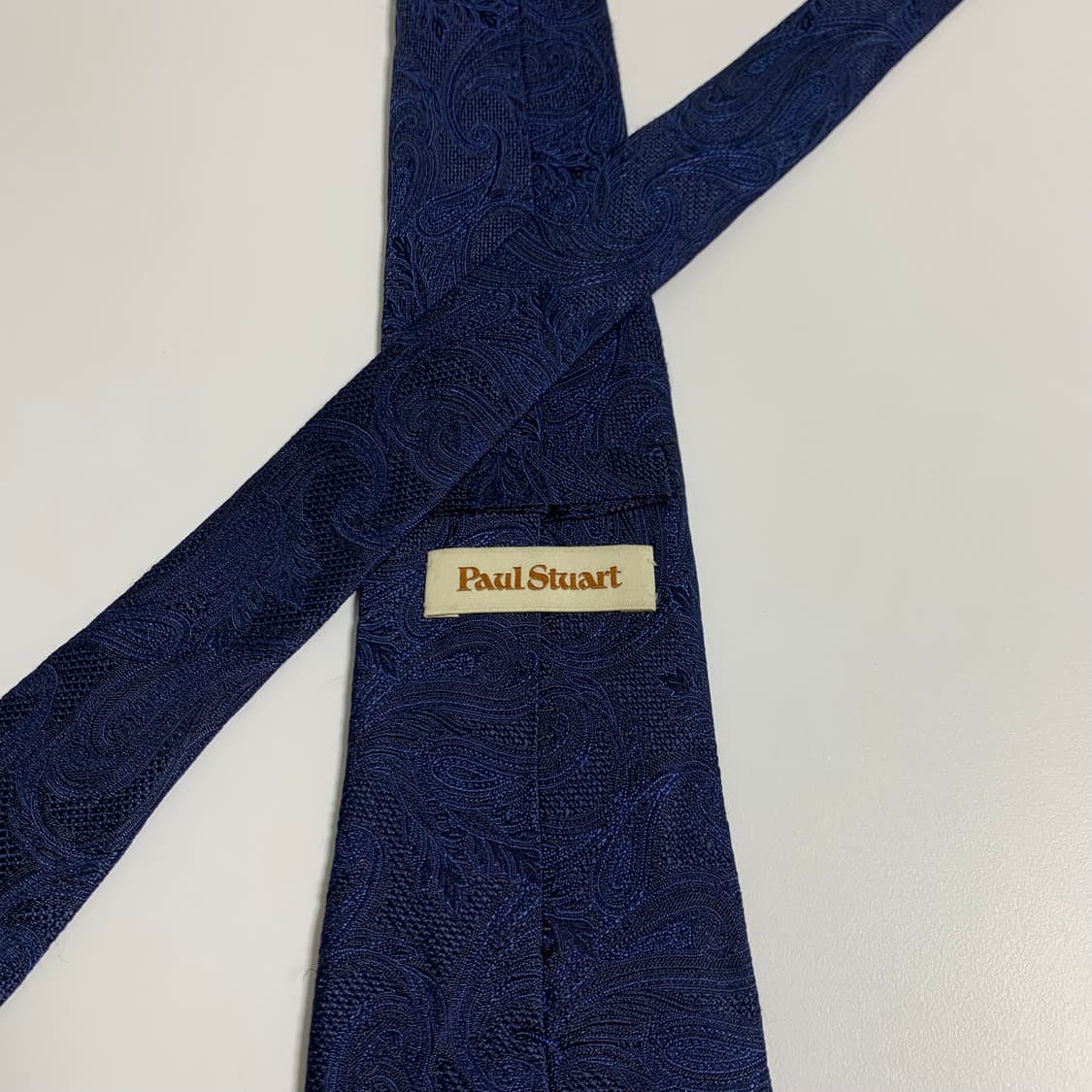 폴스튜어트 페이즐리 명품넥타이 100실크 네이비컬러 클래식정장 상품이미지5