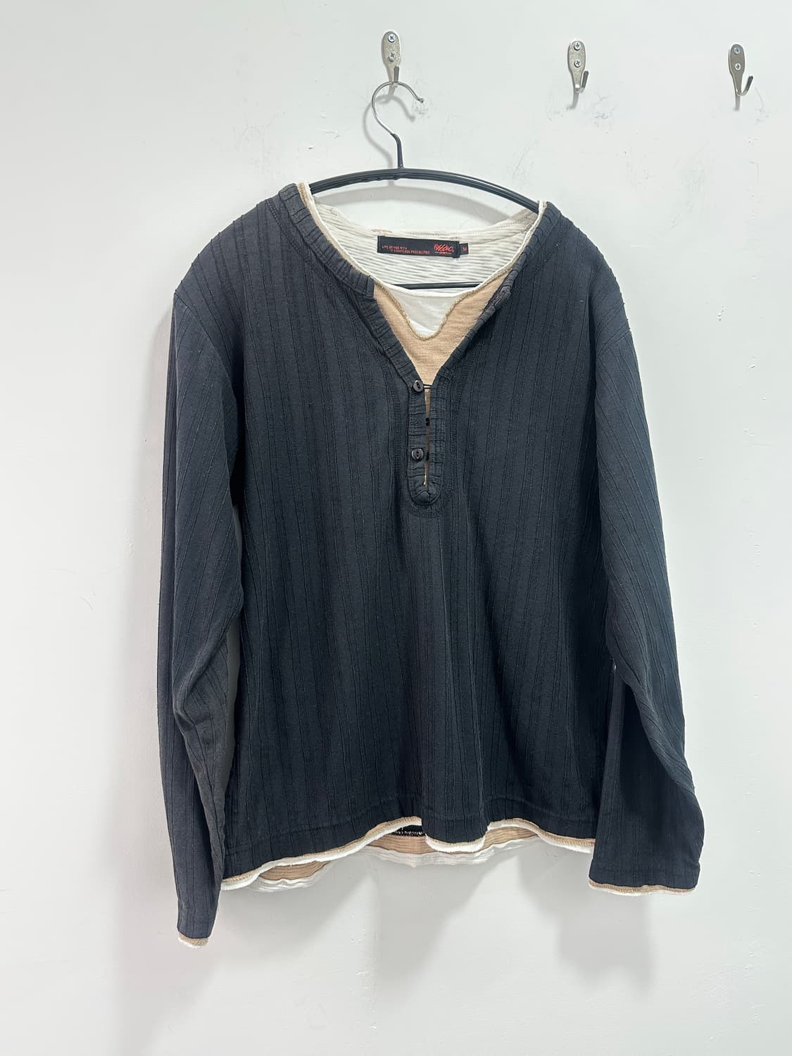 Fake layered black fade sleeve 상품이미지2