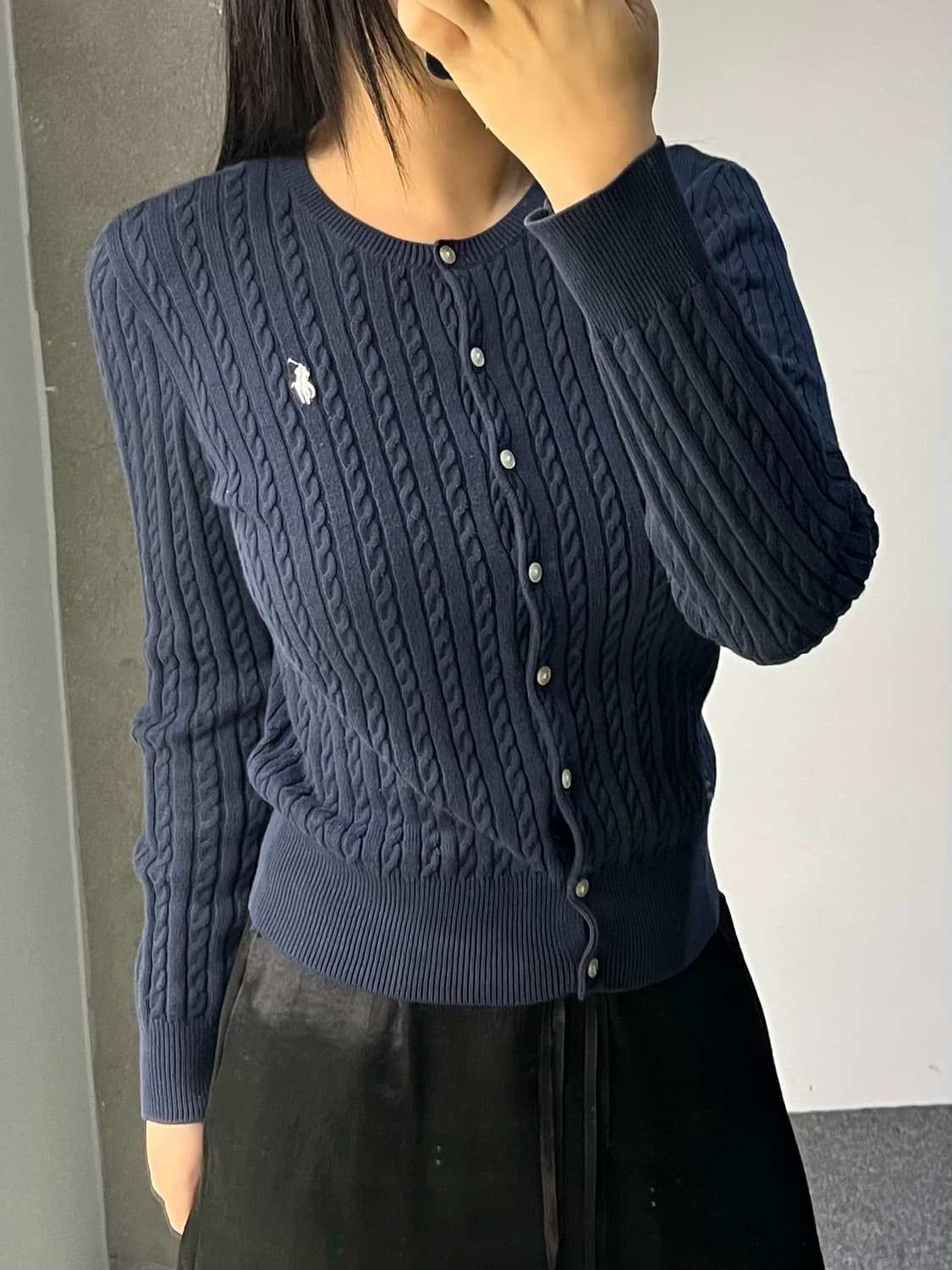 폴로 랄프 로렌 베이직 포니 케이블 가디건 상품이미지2