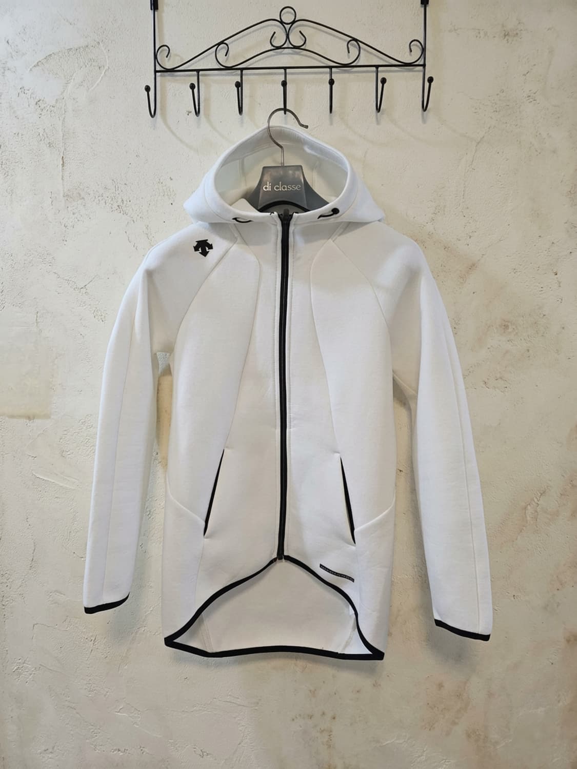 데상트 여성 후드 집업 S (85) 화이트 상품이미지1