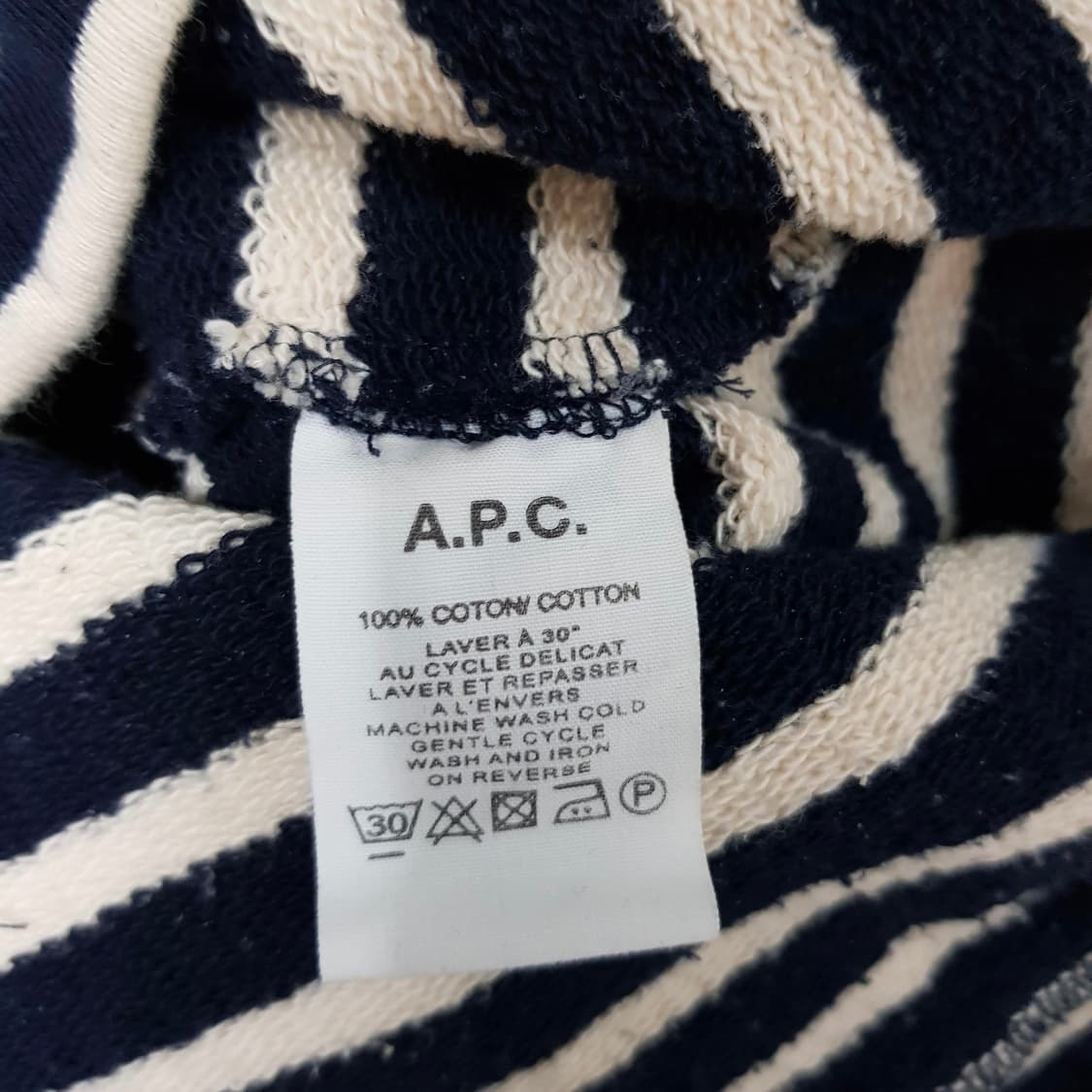 A.P.C. 네이비 스트라이프 긴팔니트 L 상품이미지3