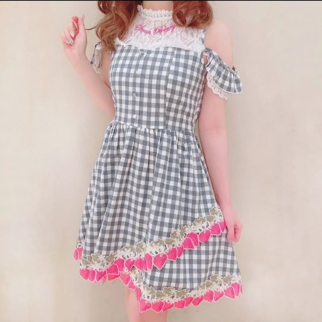 빈티지 리즈리사 원피스 양산형 양지뢰 로리타 갸루 상품이미지2