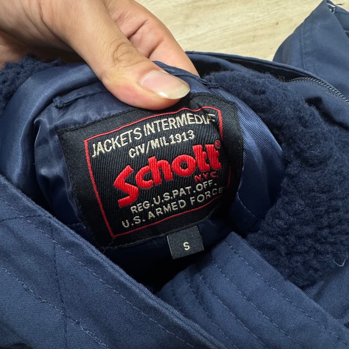 Schott 사이드패치 다운 후드패딩 S/90 상품이미지5