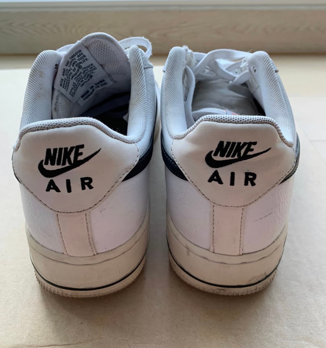 (245)나이키 에어포스1 반쭈글 흰검 상품이미지2