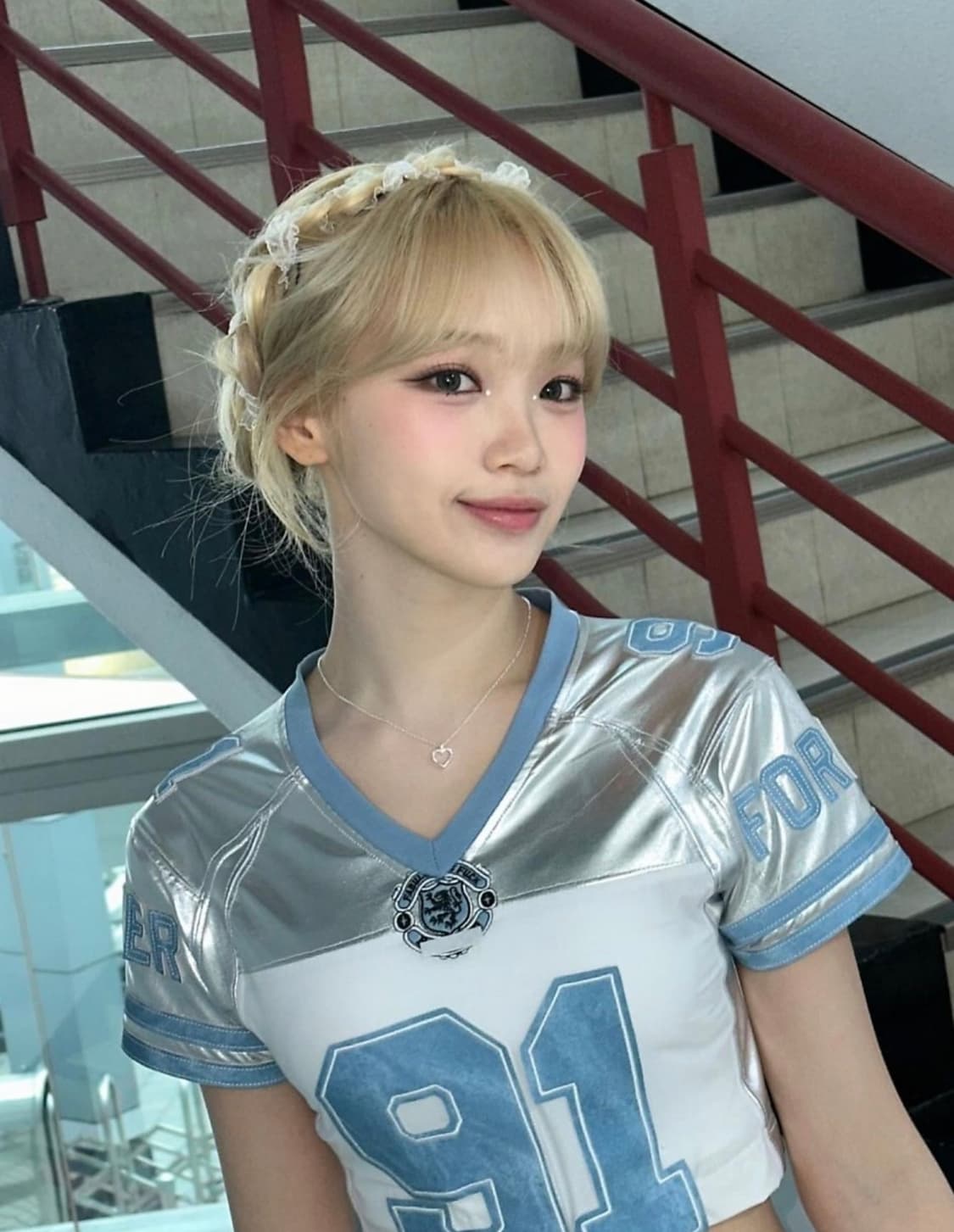 배드블러드 풋볼클럽 숏슬리브 슬림핏 반팔 화이트 실버 S 상품이미지4