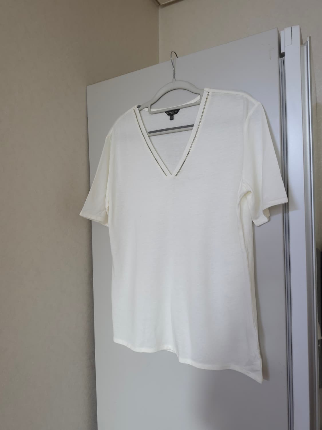 마시모두띠 V넥 반팔 티셔츠 아이보리 상품이미지1