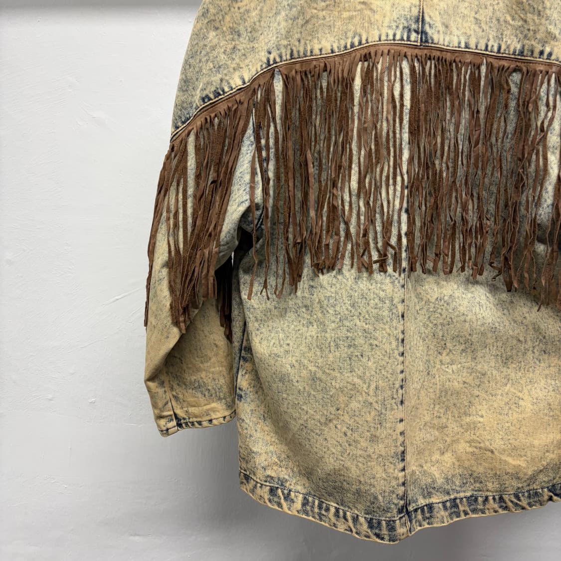 빈티지 프린지 데님 자켓 상품이미지5