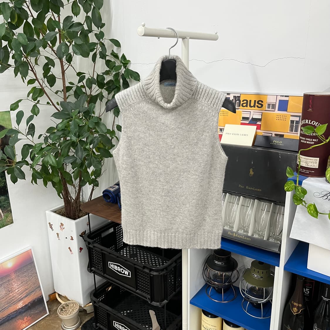 말로 캐시미어 100% 슬리브리스 터틀넥 40 상품이미지1