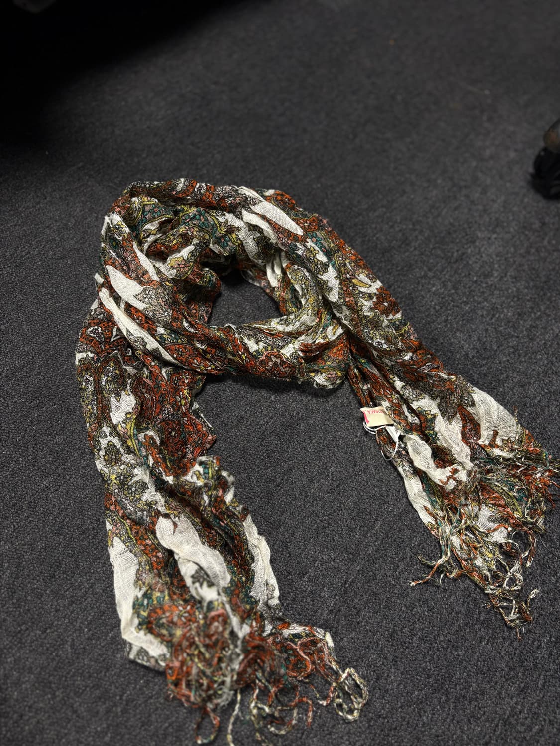 Vintage ethnic paisley scarf 상품이미지1