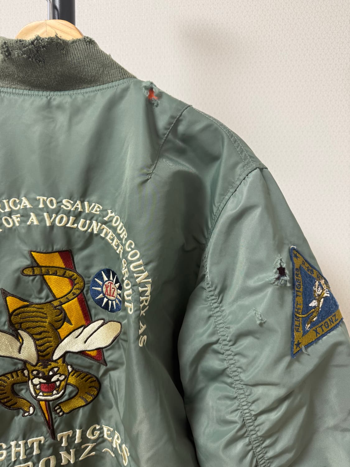 빈티지 ma-1 xtonz 항공 자켓 상품이미지8