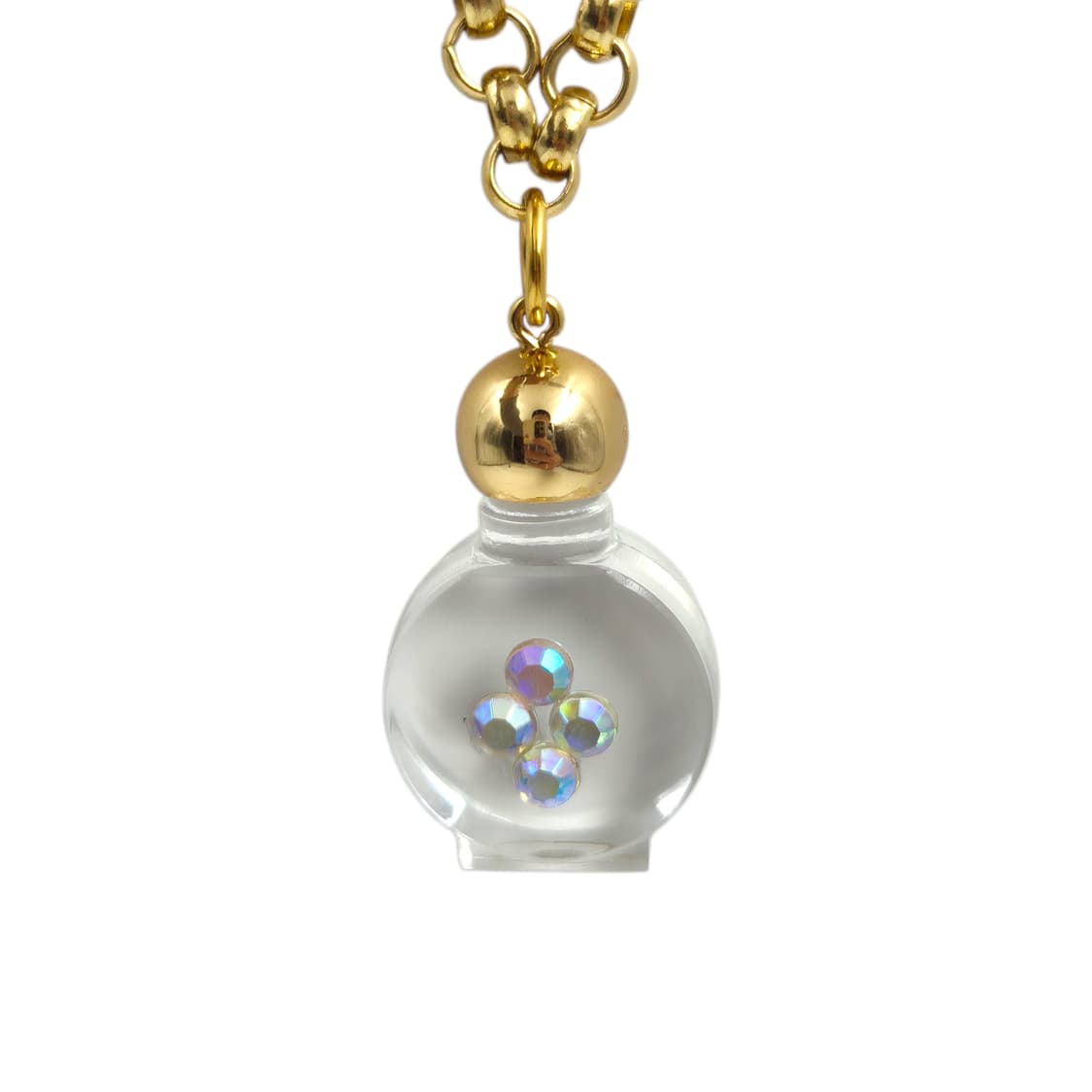 90s 프랑스 빈티지 크리스탈 퍼퓸 보틀 목걸이 상품이미지4