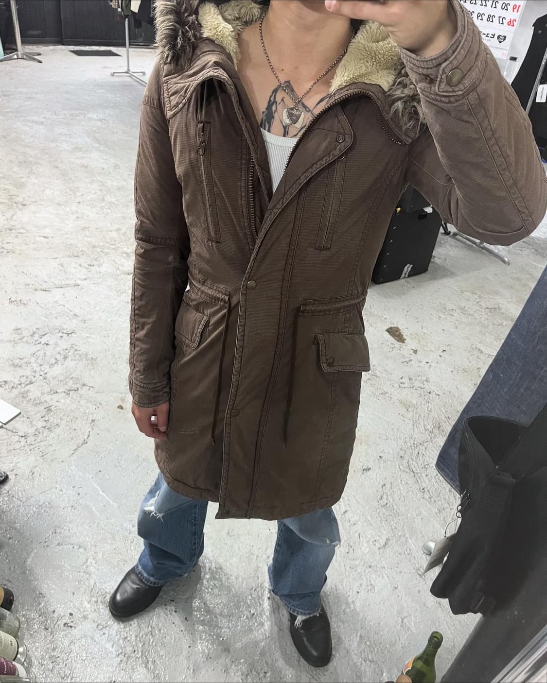 90s Hysteric Glamour military moz coat 상품이미지1