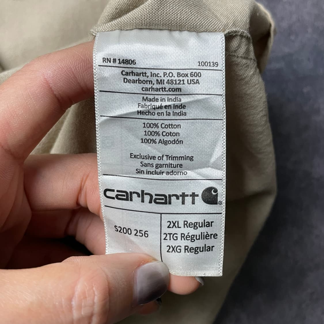 CARHARTT 칼하트 빈티지 베이지 코튼 워크 반팔 셔츠 A00793 상품이미지10