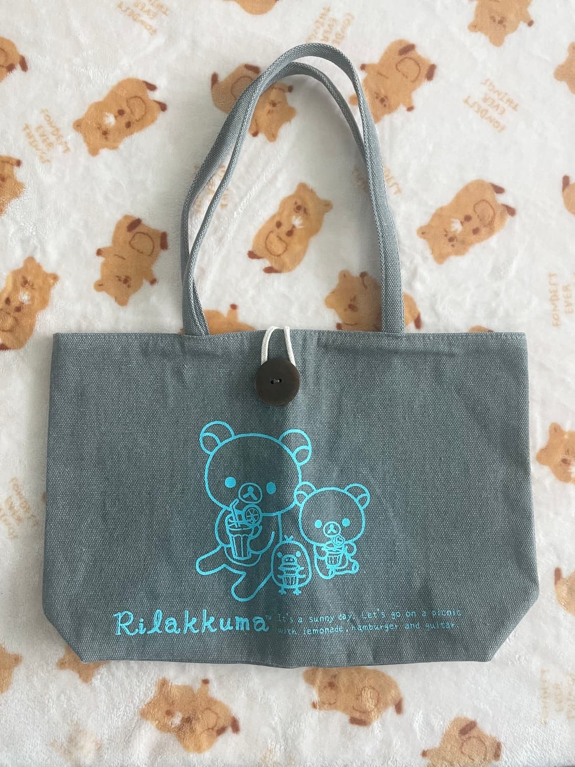 모리걸 빈티지 리락쿠마 에코백 🩶🩵 상품이미지1