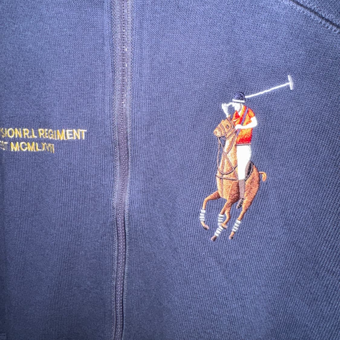 폴로 빅포니 네이비 니트집업 상품이미지5