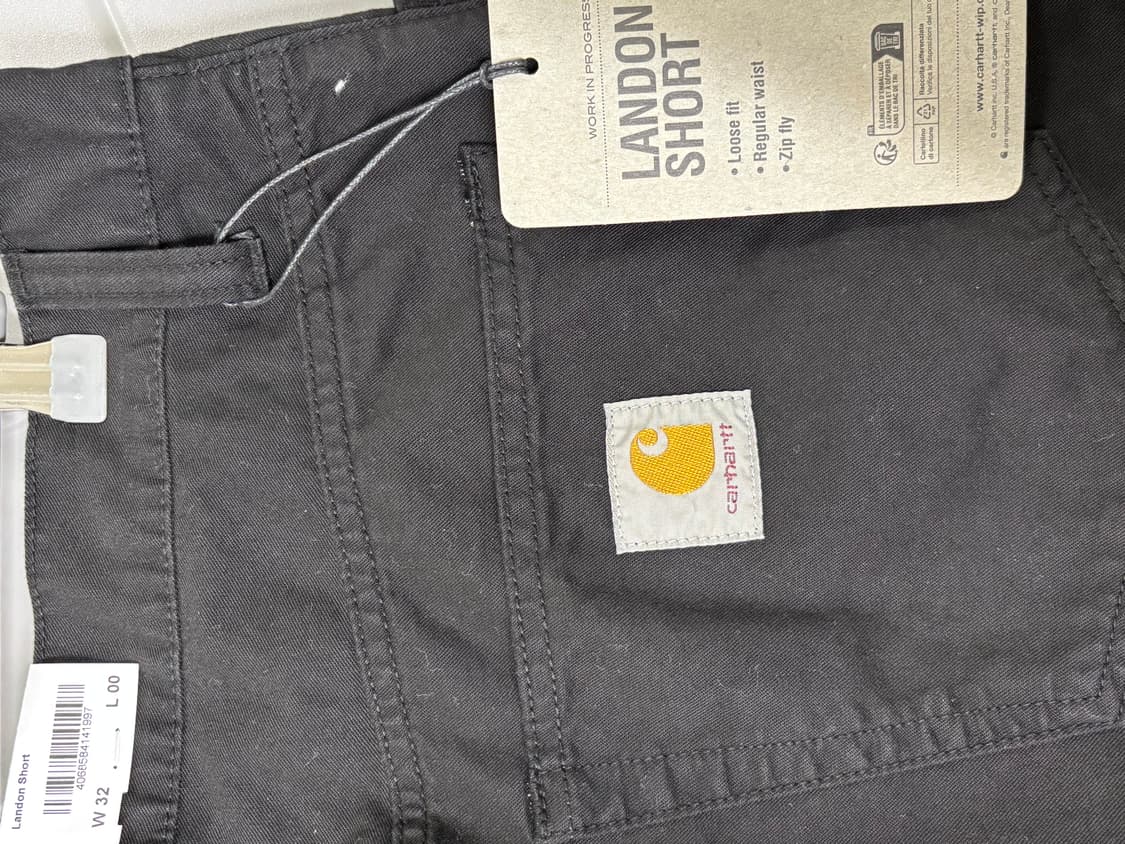 (32) Carhartt wip landon short 블랙 가먼츠다이드 상품이미지6