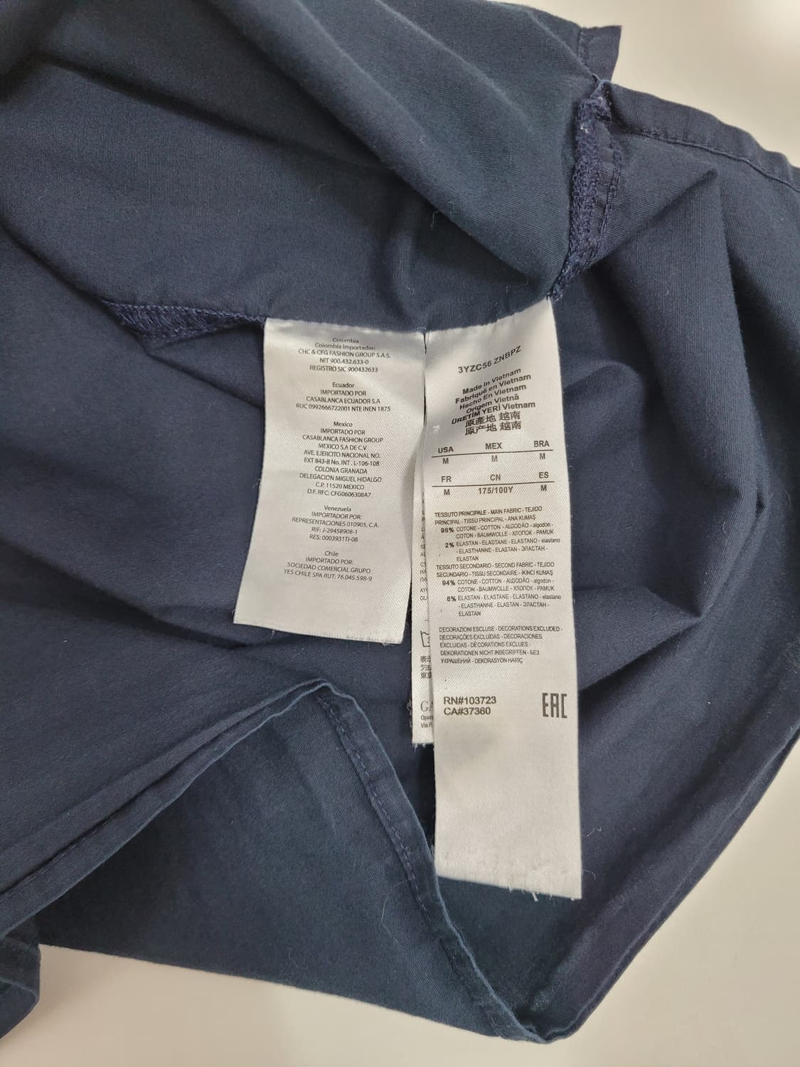 ARMANI 아르마니 익스체인지 코튼 컬러 블럭 셔츠 / 남 M  상품이미지8
