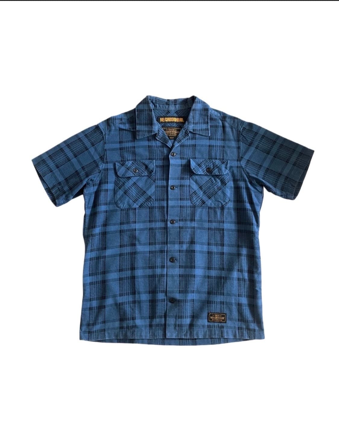 네이버후드 오픈 카라 반팔 셔츠 상품이미지1