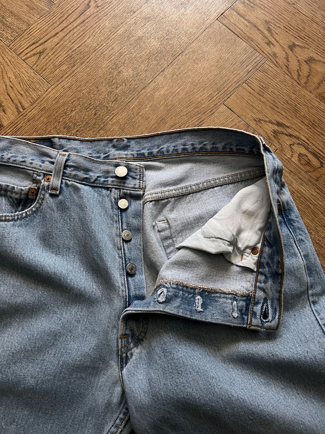 [34]90's 리바이스 501 Made in USA 데님 팬츠 S49 상품이미지4