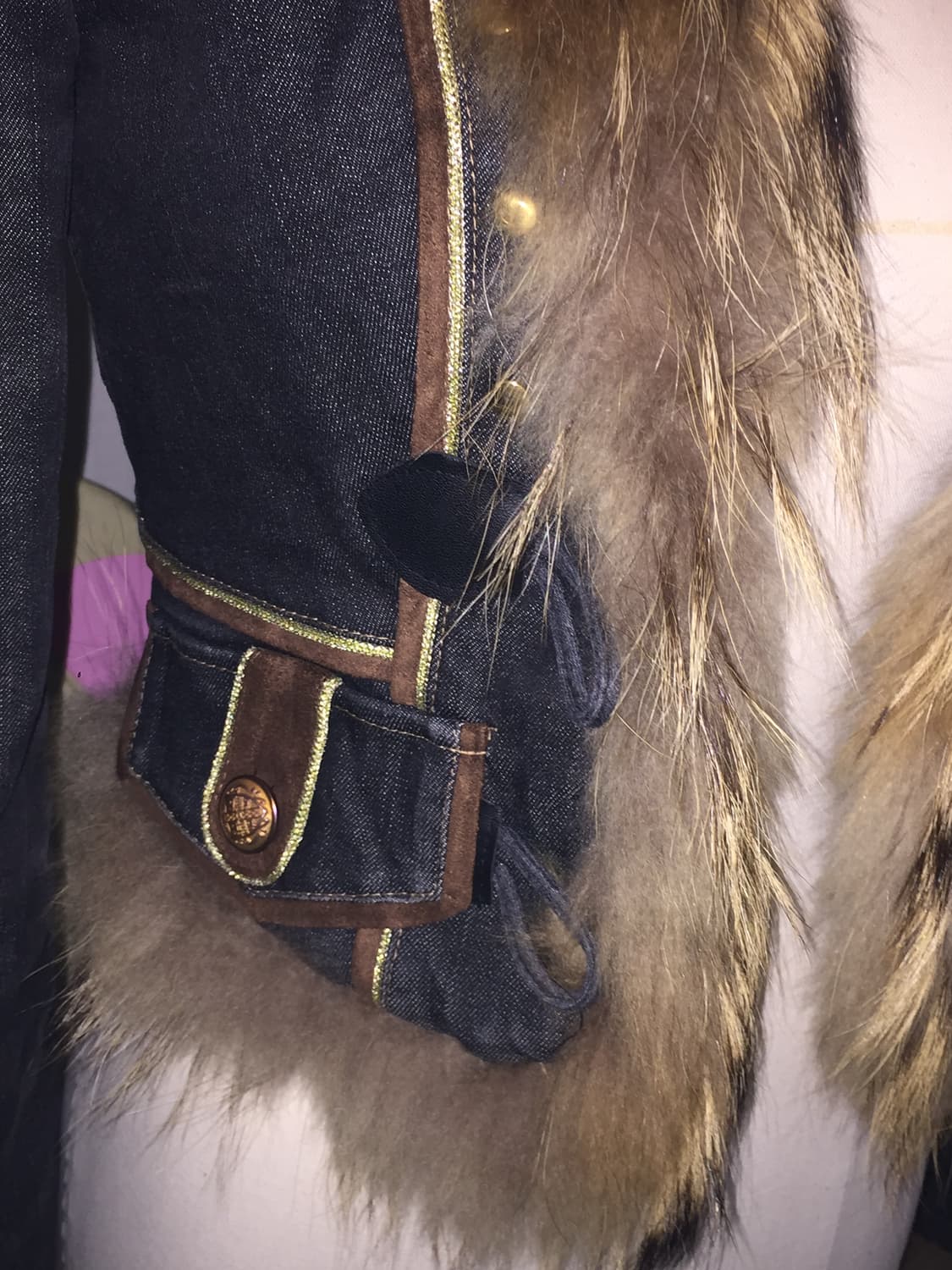 데님 퍼자켓 데님자켓 청자켓 갸루 오네갸루 빈티지 Y2K 상품이미지3