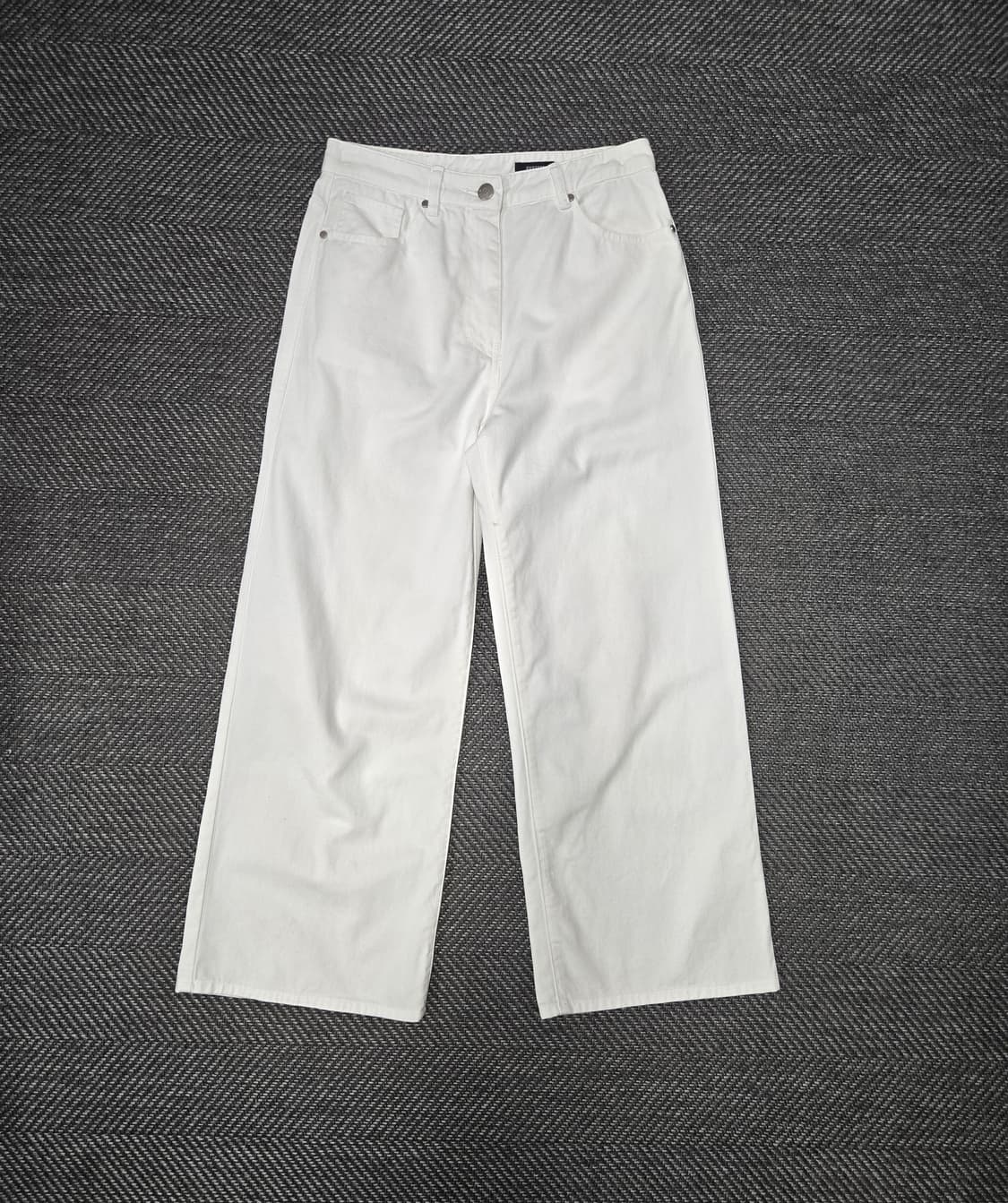 한섬 시스템 SYSTEM 화이트 와이드 데님 팬츠 상품이미지1