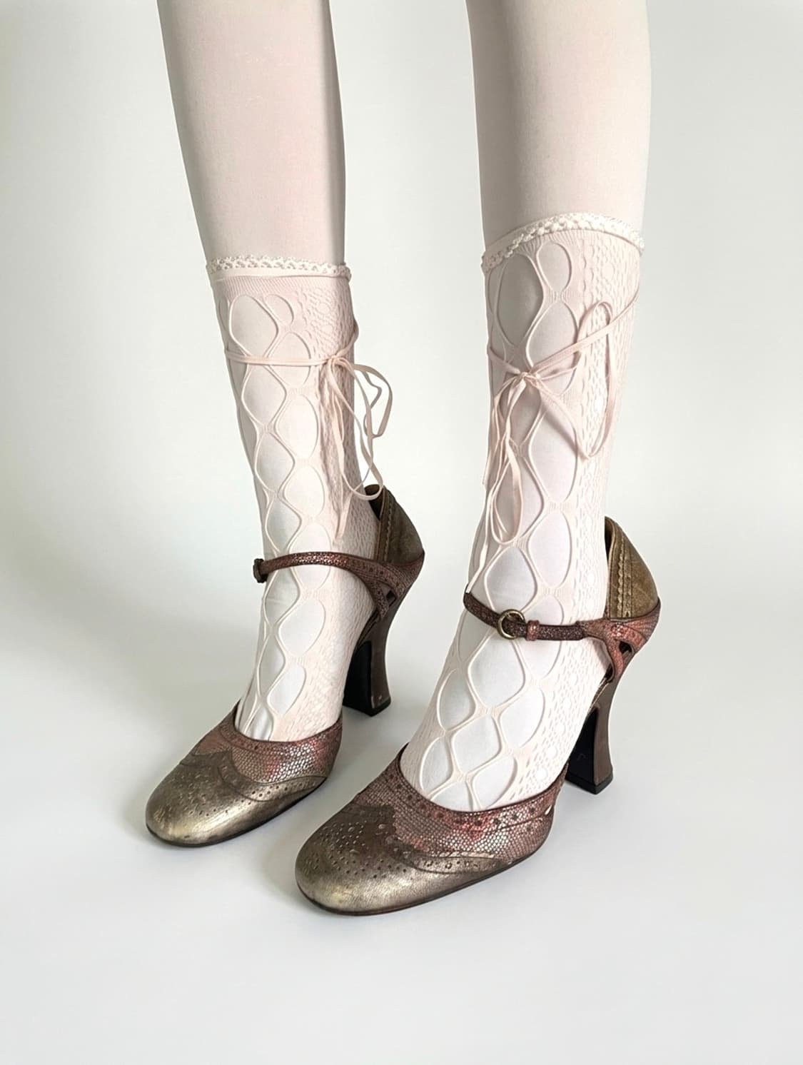 MiuMiu 2000’s pink gold heels 상품이미지3