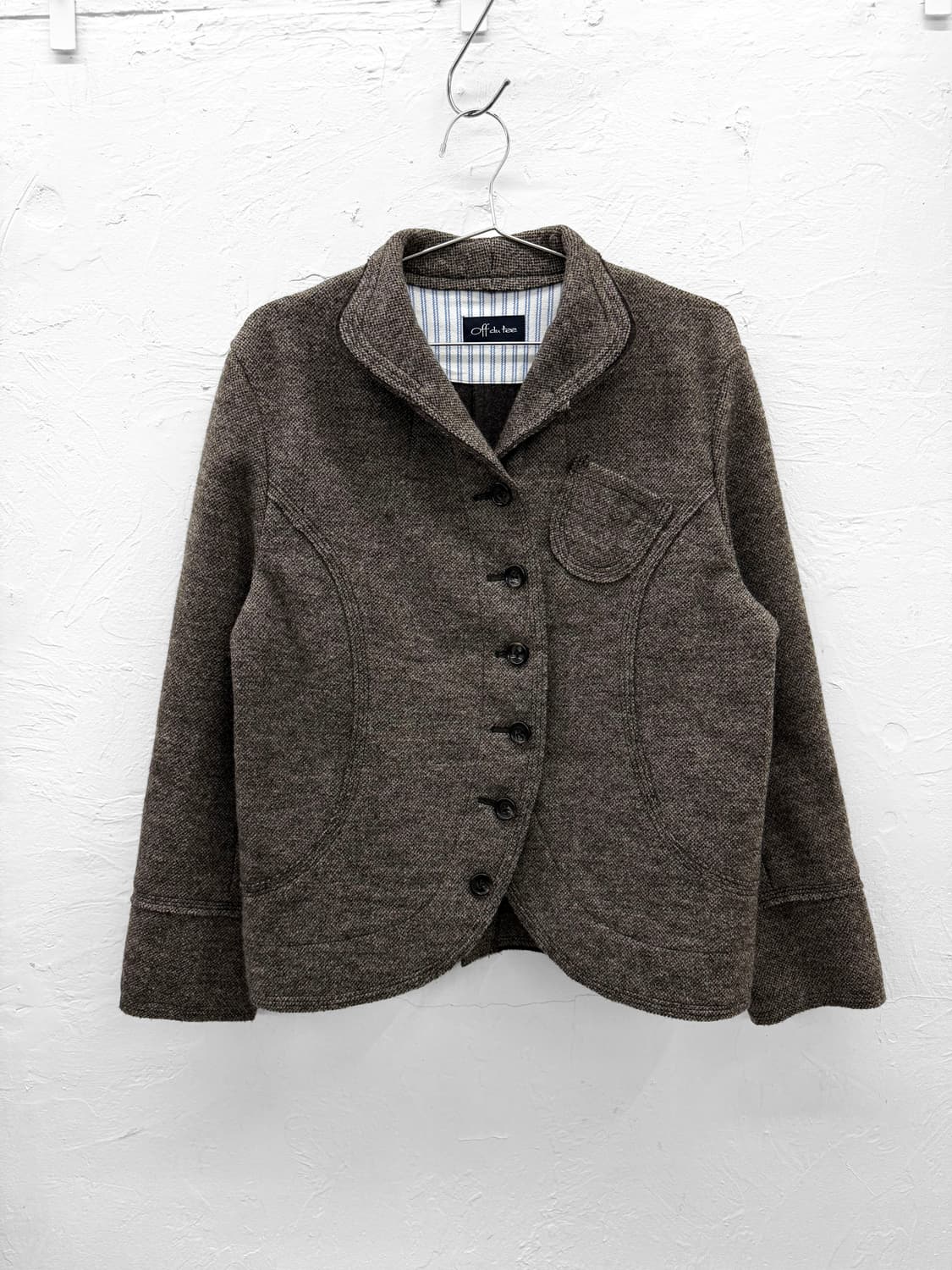 off du tee 커브 버튼 울 자켓 상품이미지1