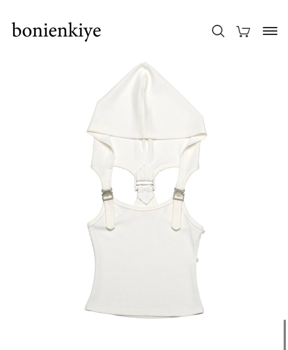 bonienkiye 보니앤키예 후디 훅 밴딩 슬리브리스 상품이미지1