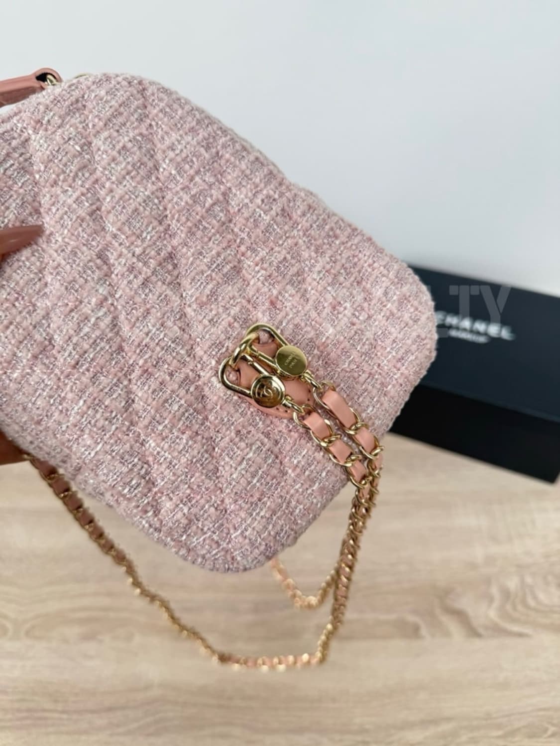 샤넬뷰티 트위드 미니백팩 핑크 기프트 백 상품이미지8