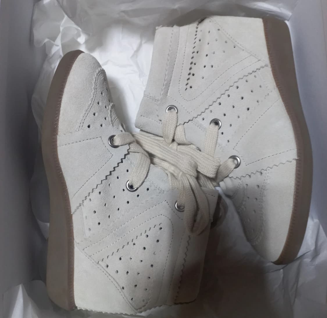 새상품 이자벨마랑 BOBBY 가죽 웨지 스니커즈 235 상품이미지2