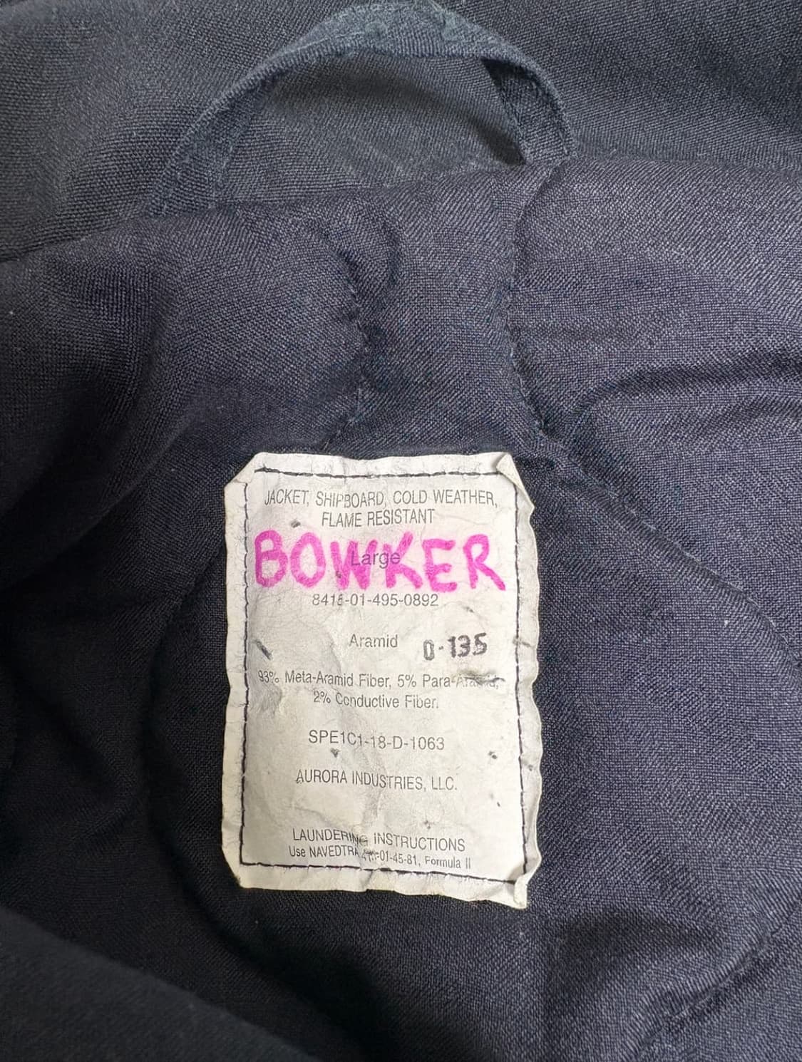 미 해군 콜드 웨더 쉽 보드 파카 L(105) 상품이미지4