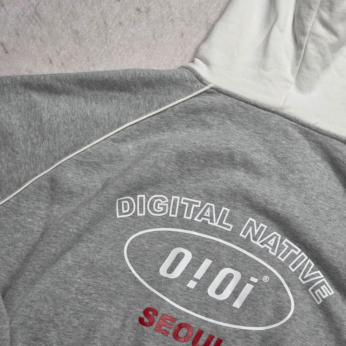 오아이오아이 그레이 사이드 라인 후드집업 상품이미지5