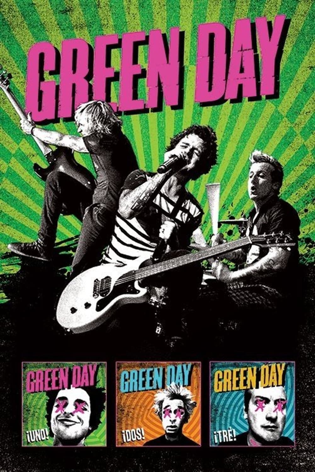 빈티지 그린데이 GREENDAY iUNO iDOS iTRE 그래픽 티셔츠 상품이미지8