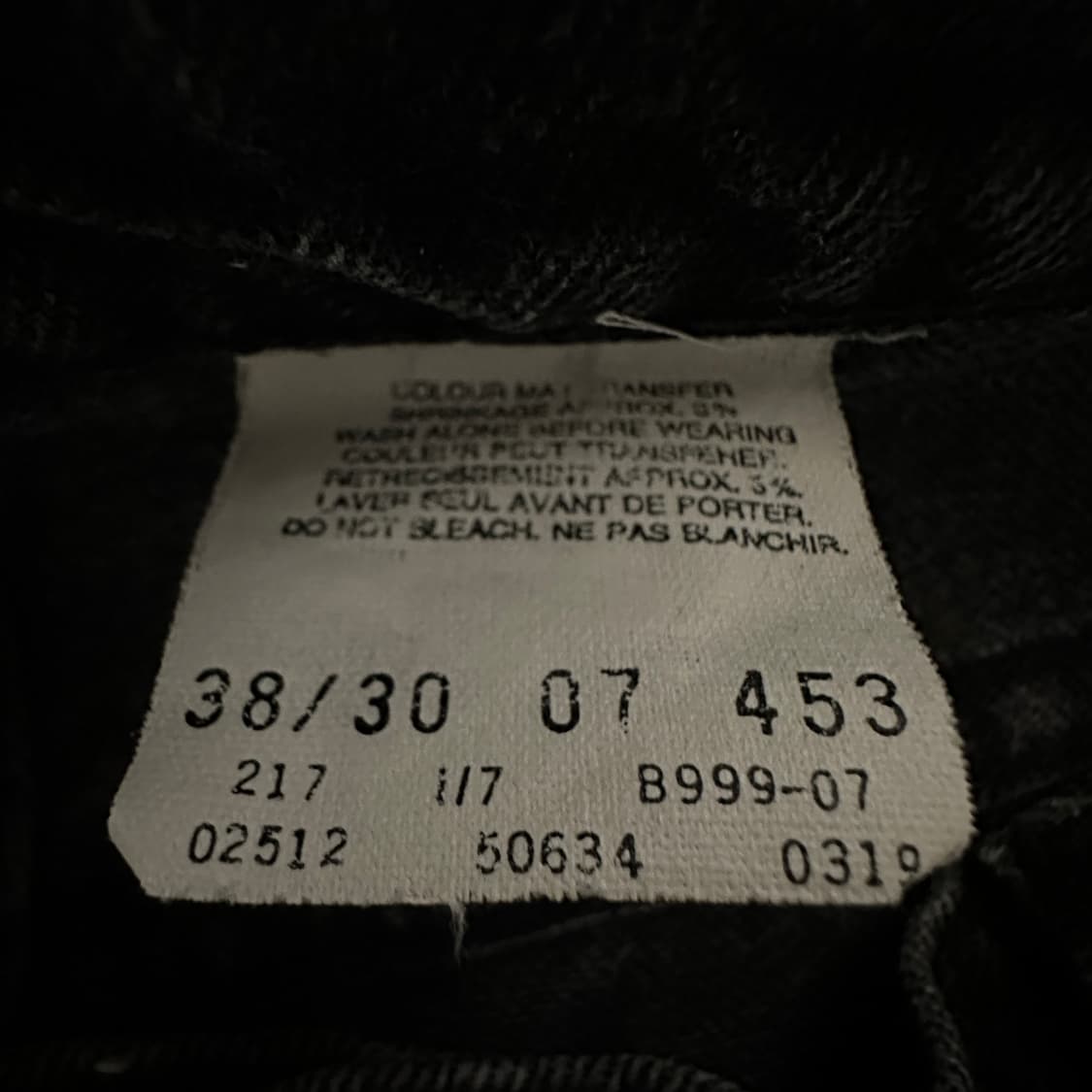 LEVI'S 634 canada orangetab black jeans 상품이미지4