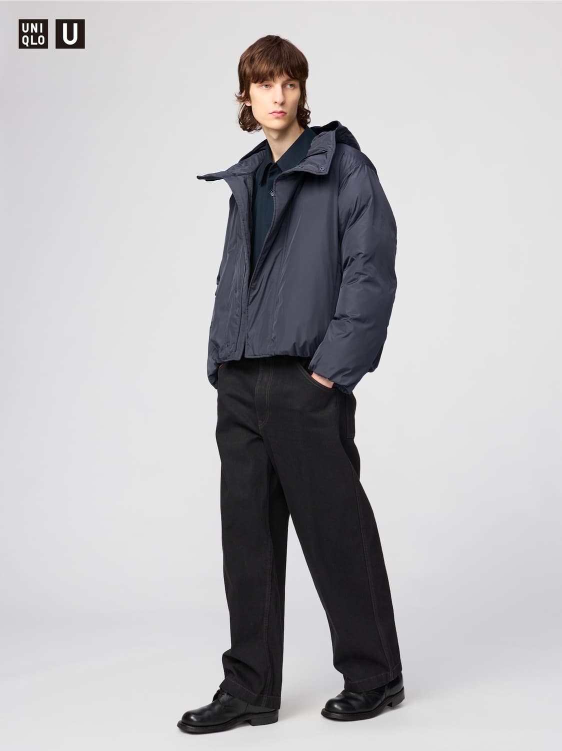 유니클로U 와이드핏 진 다크그레이.31 상품이미지2