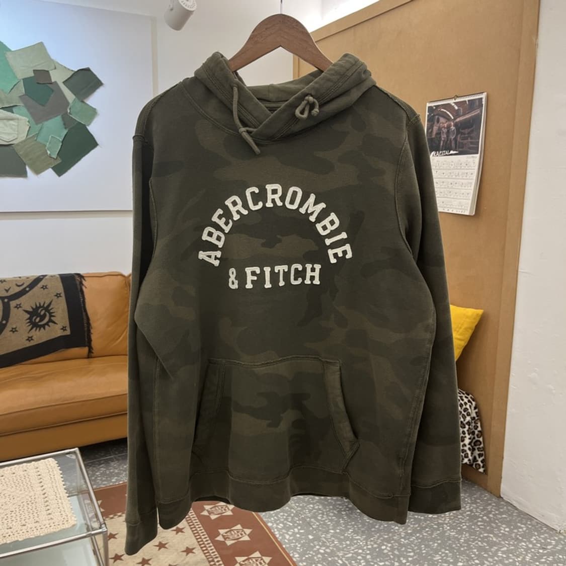 아베크롬비 빈티지 밀리터리 카모플라주 후드티 XL C10310 상품이미지3