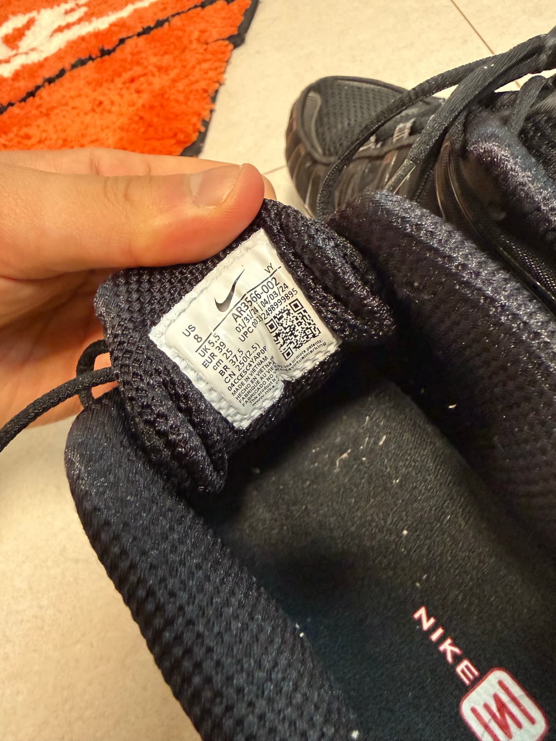 [W250] 나이키 샥스 TL 블랙 앤 맥스 오렌지 상품이미지3