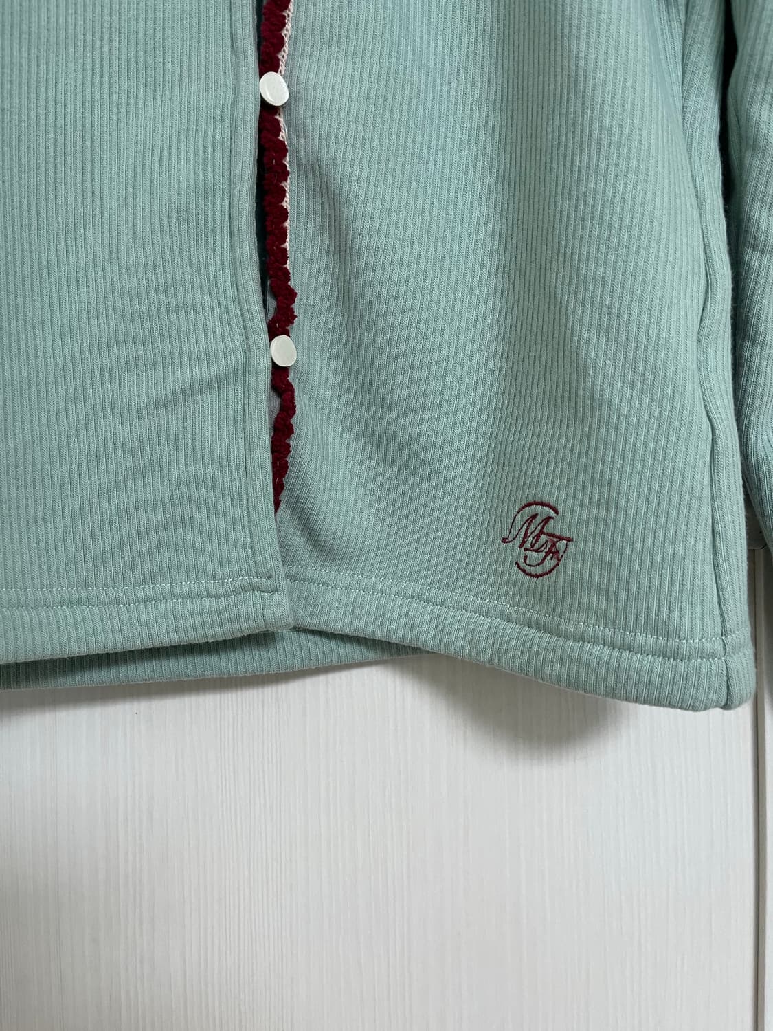 마가린핑거스 민트 기모 니트 가디건 상품이미지3