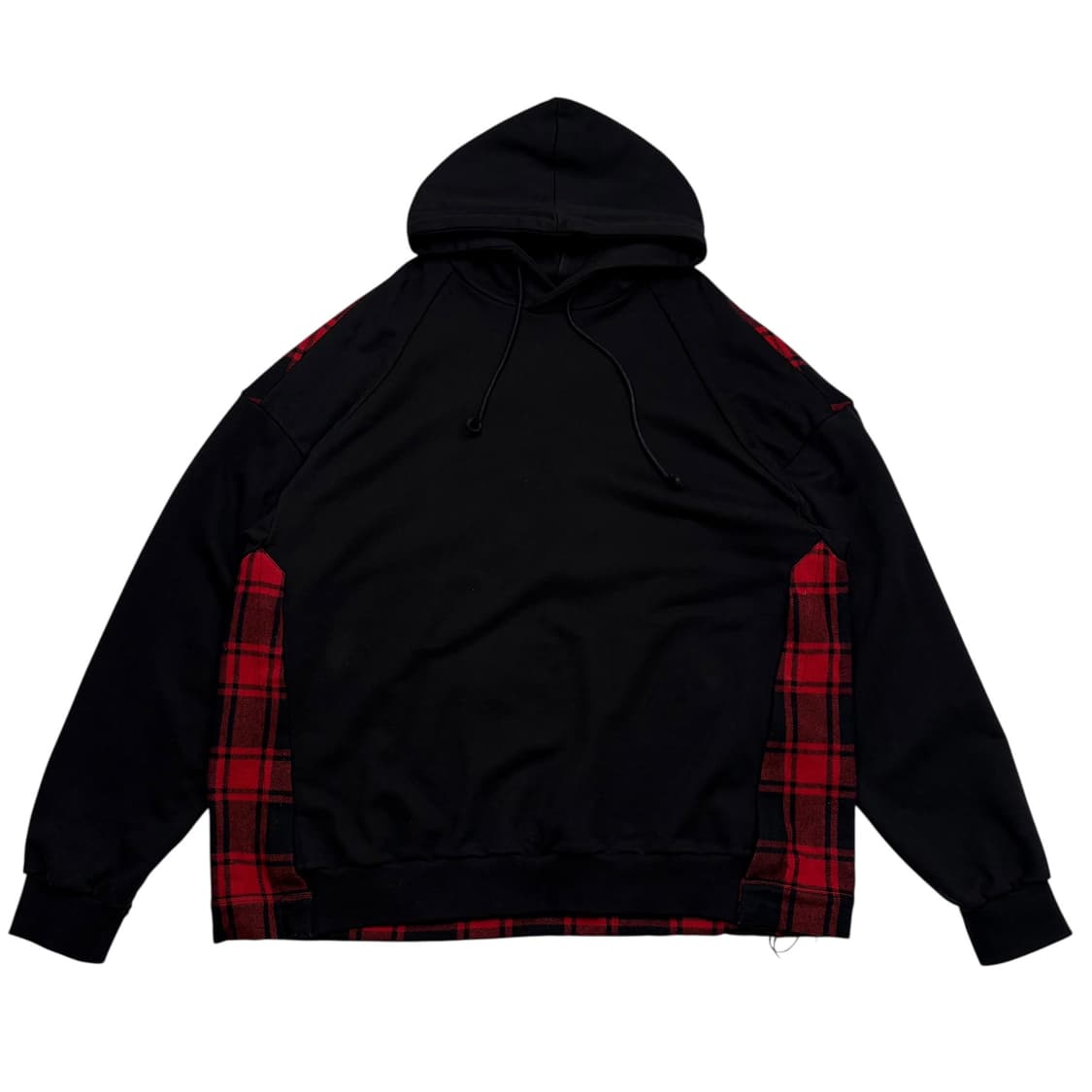 준지 체크 오버핏 후드티 M 상품이미지4