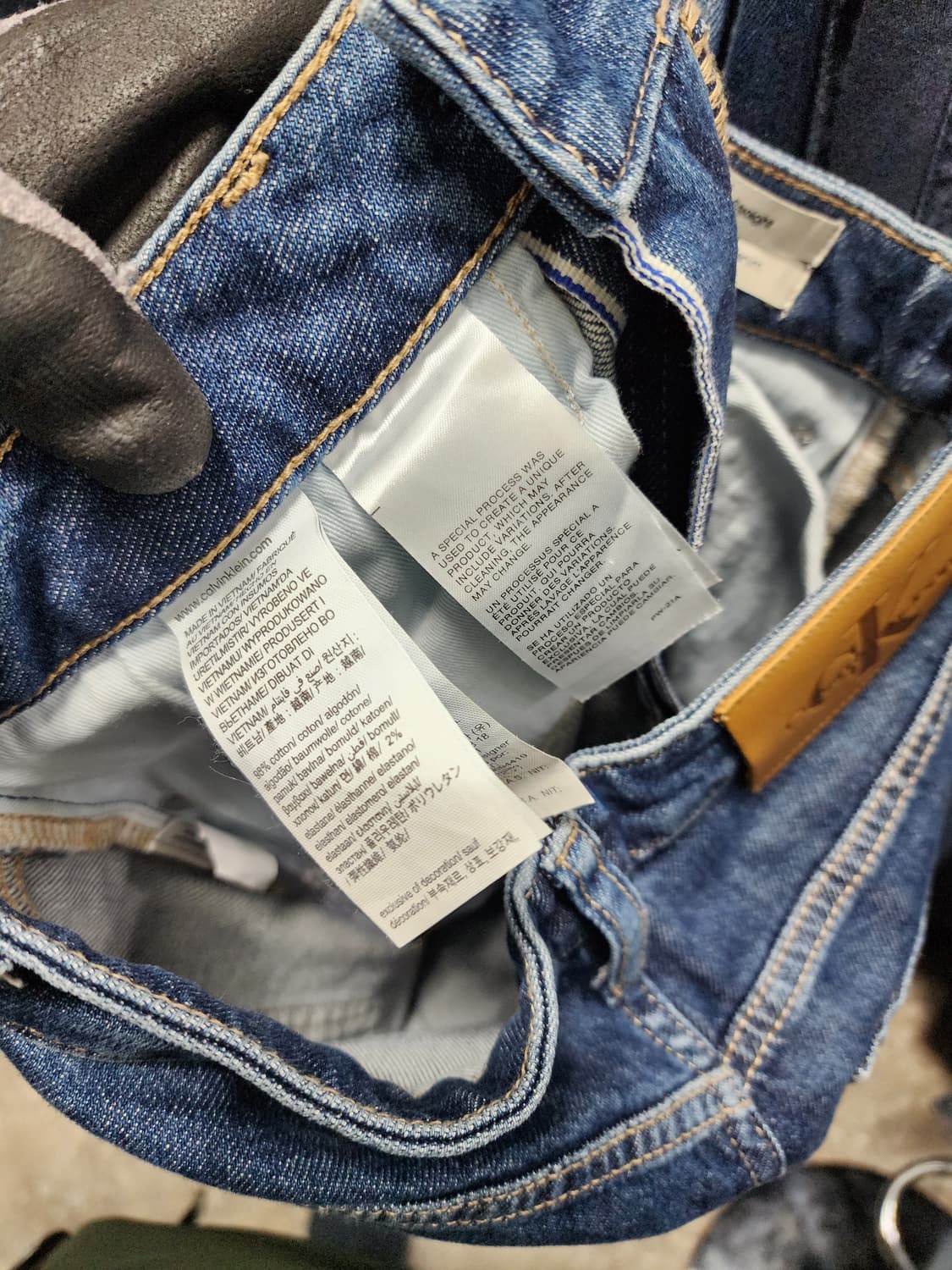 90s 캘빈클라인 스트레이트핏 진청 셀비지 데님 상품이미지6