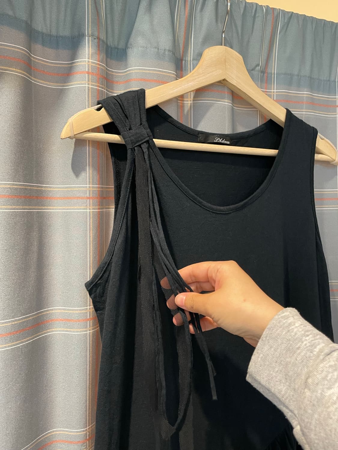 일본빈티지 수술디테일 블랙원피스 상품이미지3