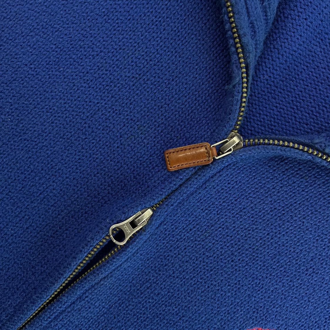 Polo  폴로 랄프로렌 자수 코튼 블루 니트집업  상품이미지4