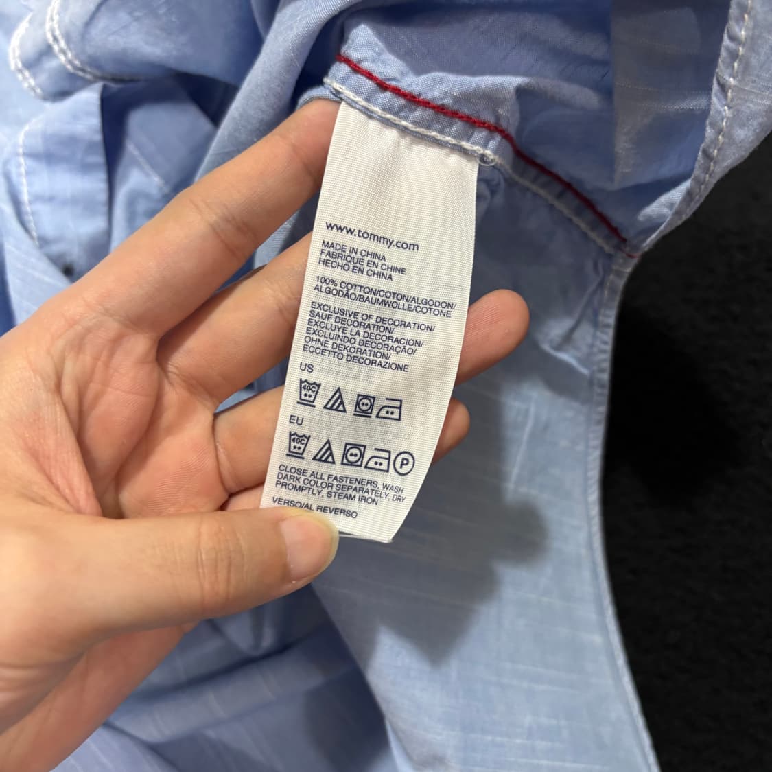 XL 타미힐피거 연청 스티치 투포켓 셔츠 상품이미지5