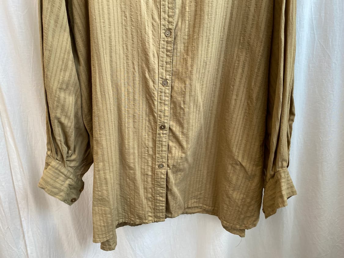 LUTIQUE 카키 스트라이프 오버핏블라우스(F) 상품이미지5